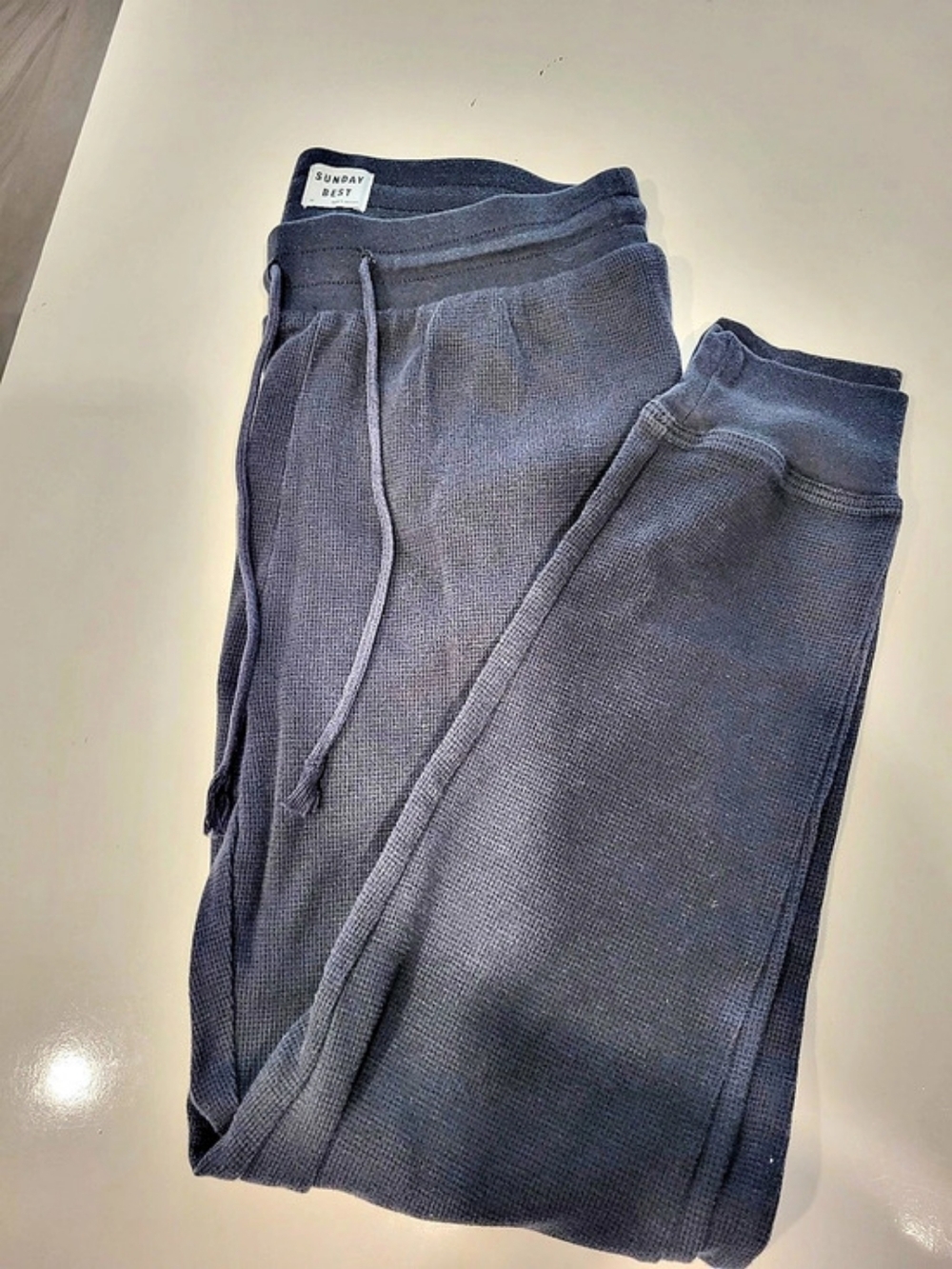 Aritzia Sunday Best Baby Waffle Jogger Black Jogger Pants- Size XS